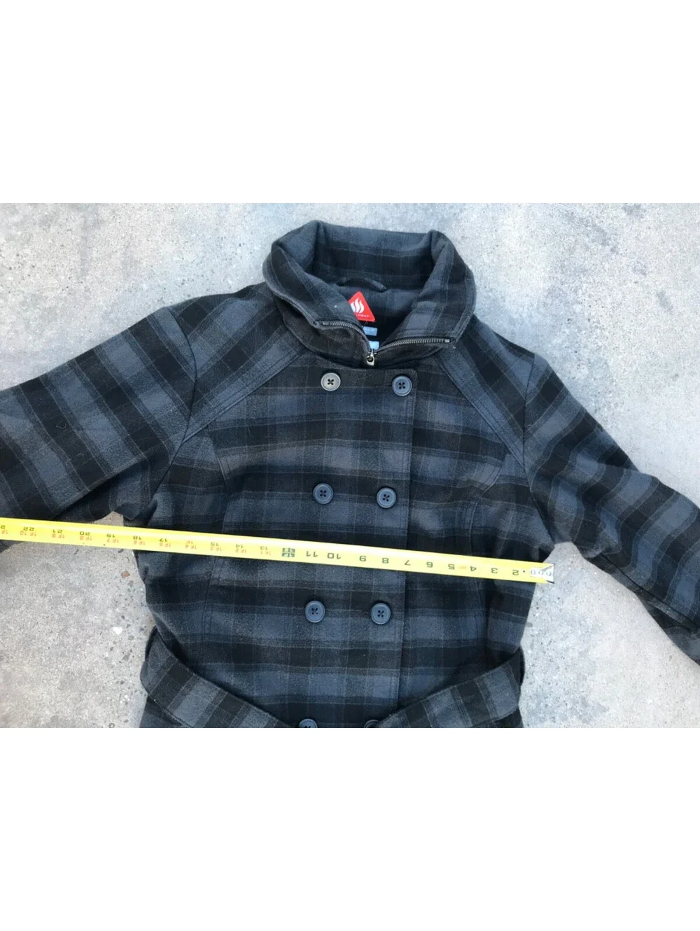 Womens Columbia Zenith Vista II Trench Heavy OmniHeat L Winter Jacket Coat Plaid